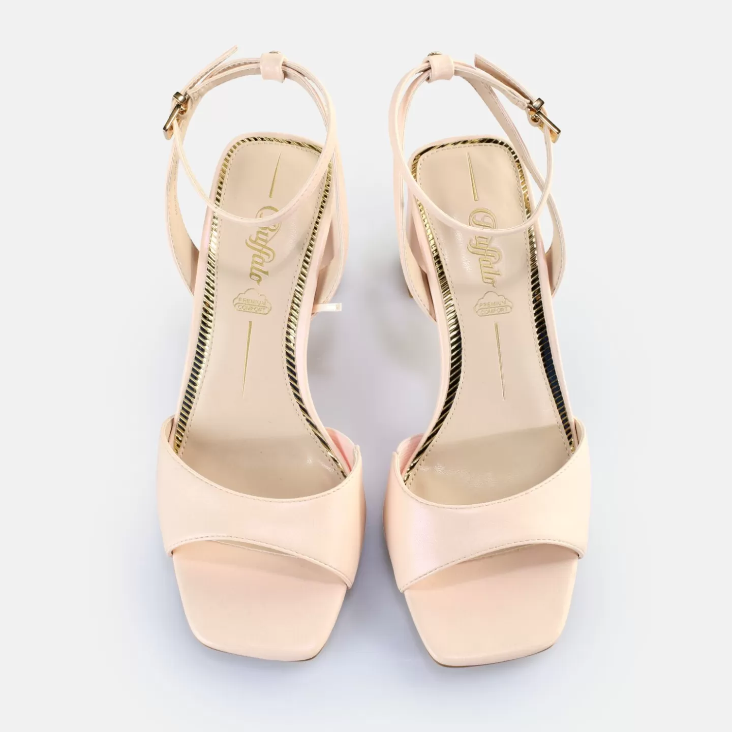 BUFFALO April Neat Heeled Sandals Vegan Rose Online