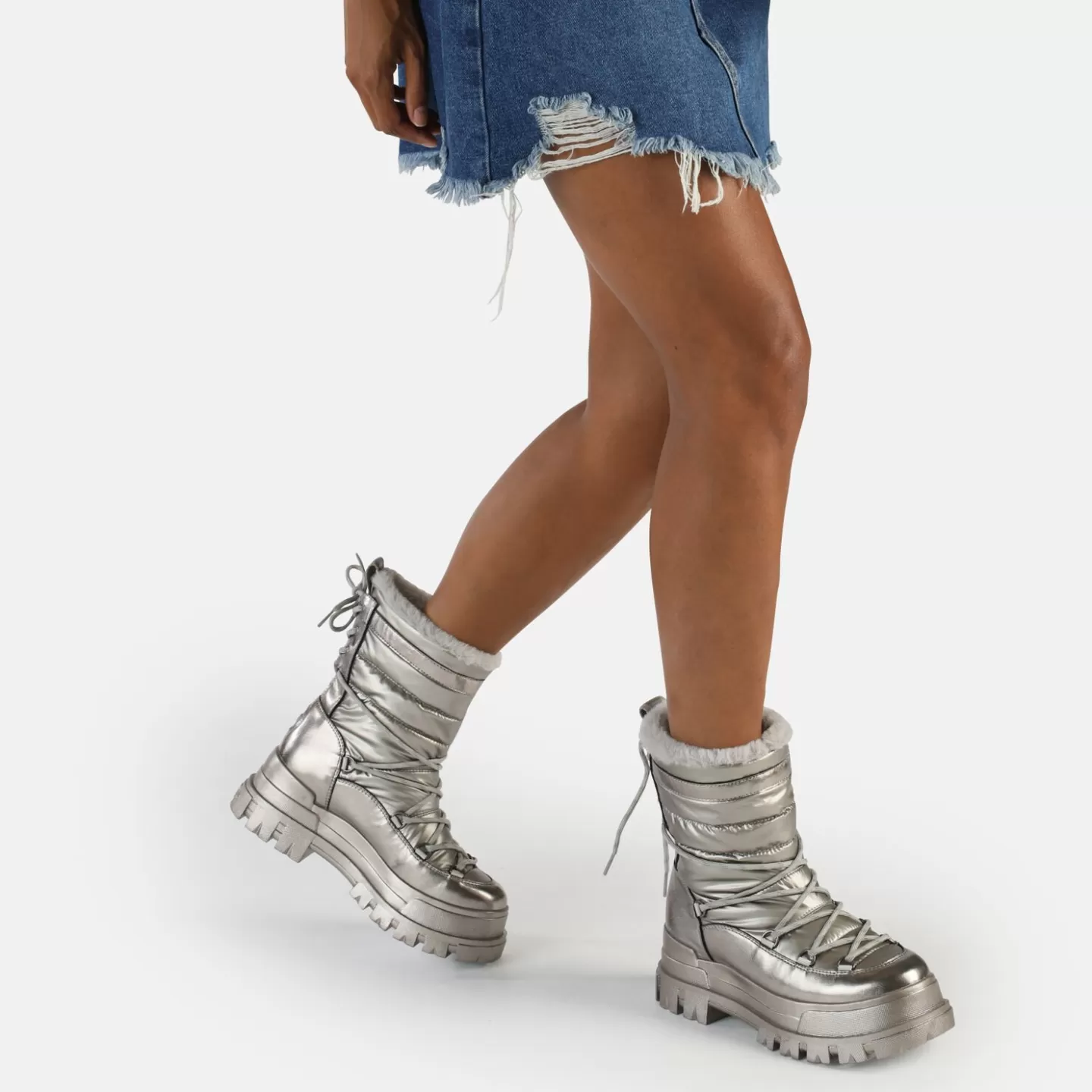 BUFFALO Aspha Blizzard Warm Boot Vegan Silver Store