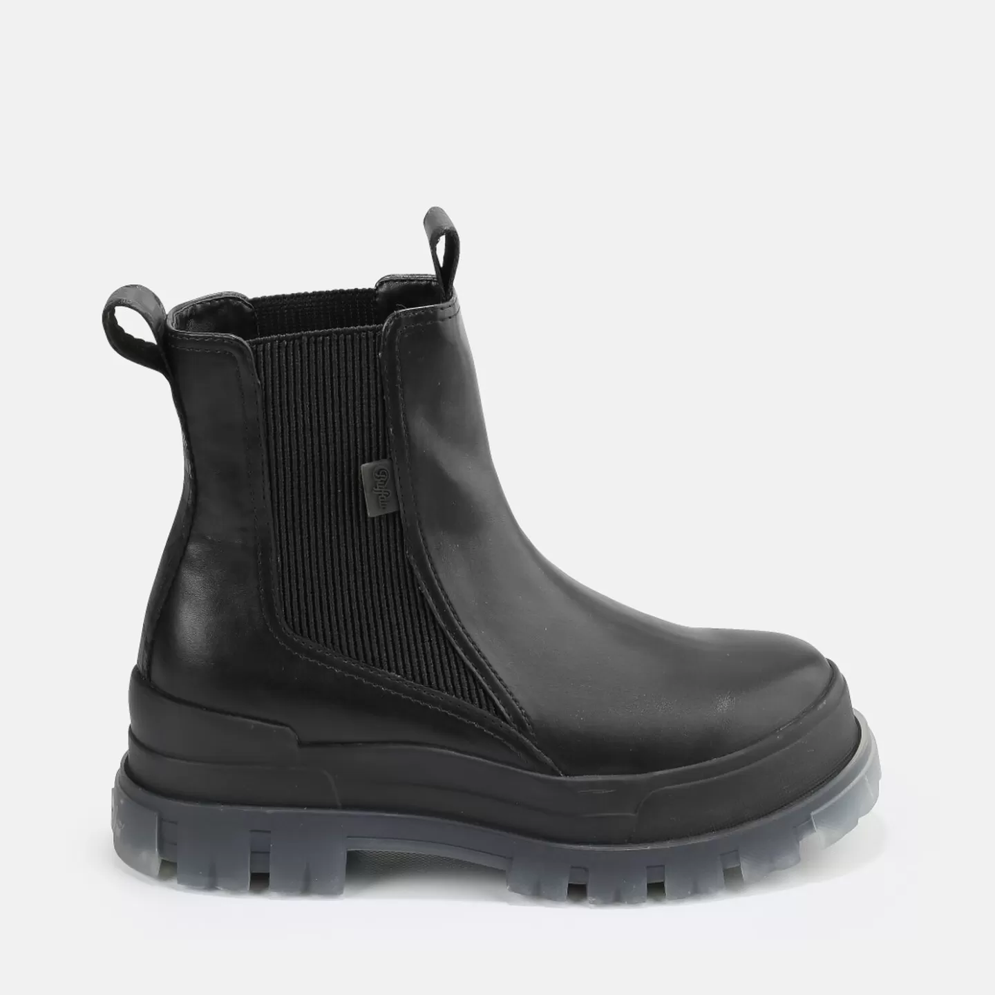 BUFFALO Aspha Chelsea Vegan Mid Ankle Boots Black Best