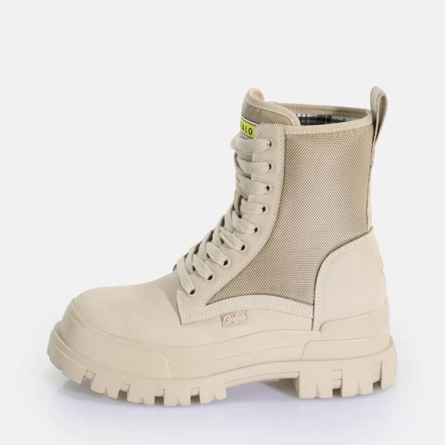 BUFFALO Aspha Com2 Laceup Mid Ankle-Boot Vegan Cream Online