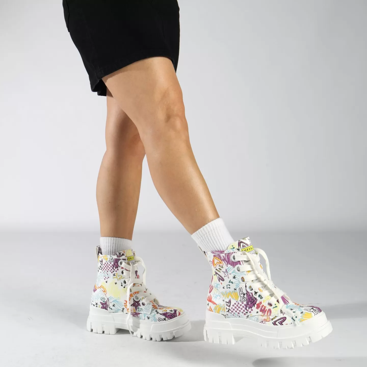 BUFFALO Aspha Lace Up Hi White Sale