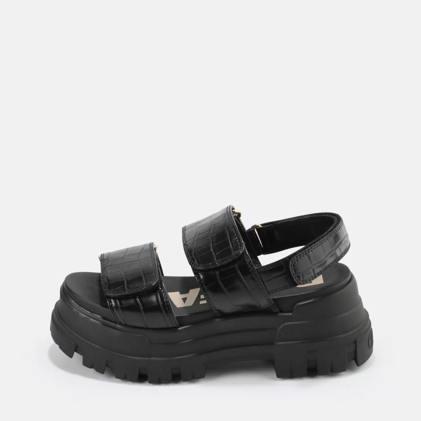 BUFFALO Aspha Snd Platform Sandal Vegan Black Clearance