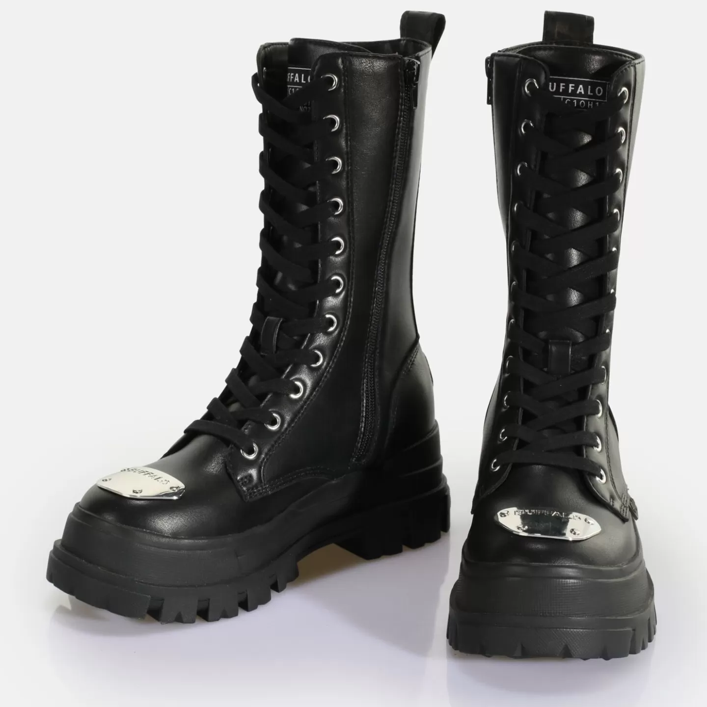 BUFFALO Aspha Steel Laceup Hi Boot Vegan Black Best Sale