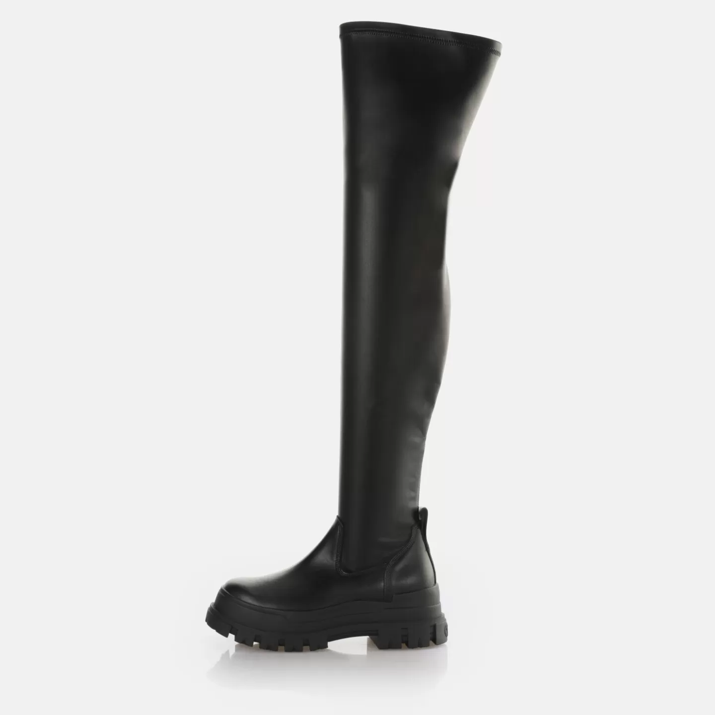 BUFFALO Aspha Stretch Overknee Ankle-Boot Vegan Black Hot