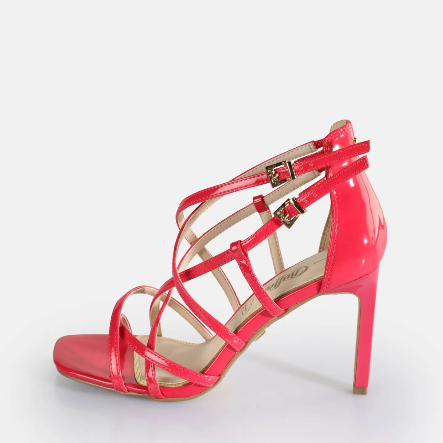 BUFFALO Blair Cage Heeled Sandals Vegan Pink Online