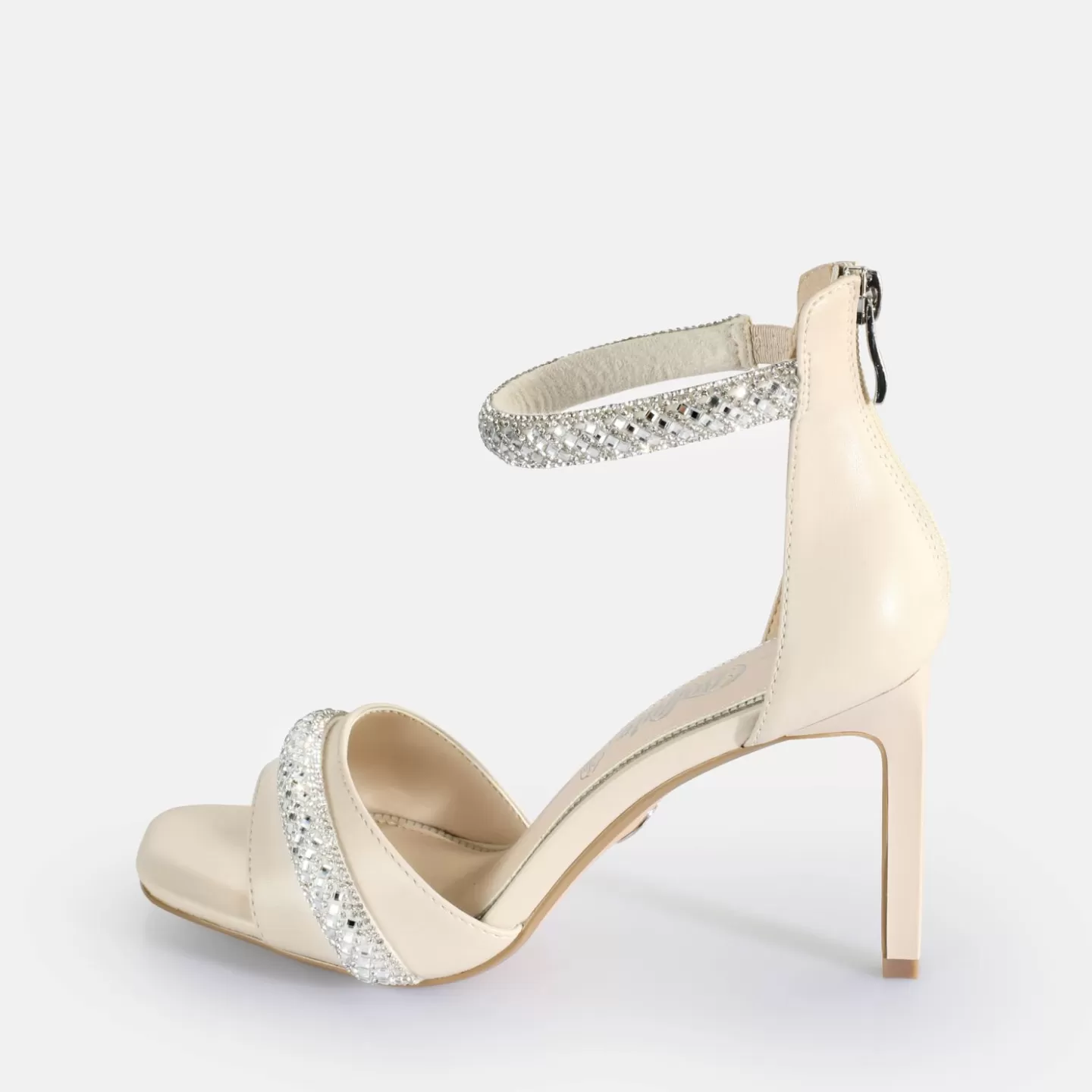 BUFFALO Blair Spark Heeled Sandals Vegan Cream Shop