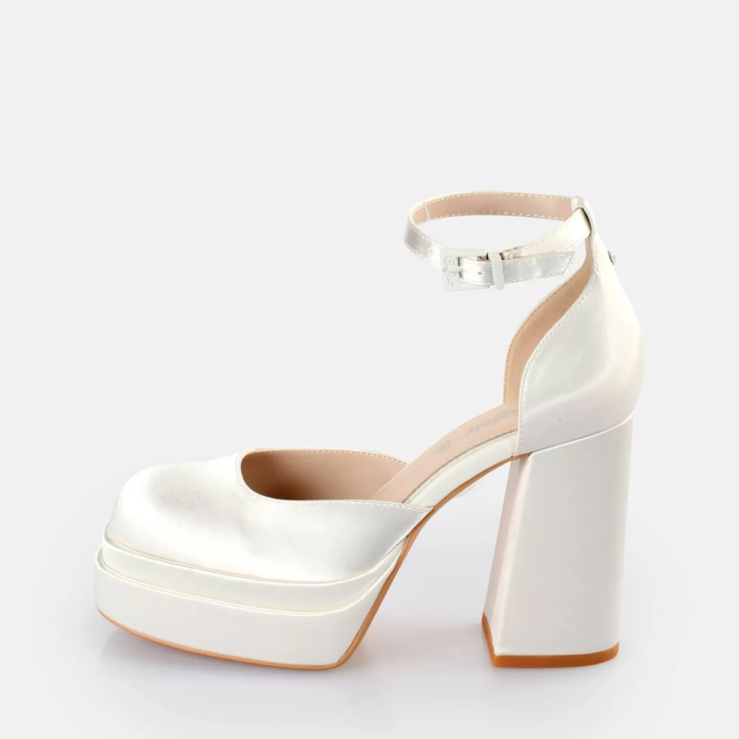 BUFFALO Bonny Dorsay Heeled Sandals White Store