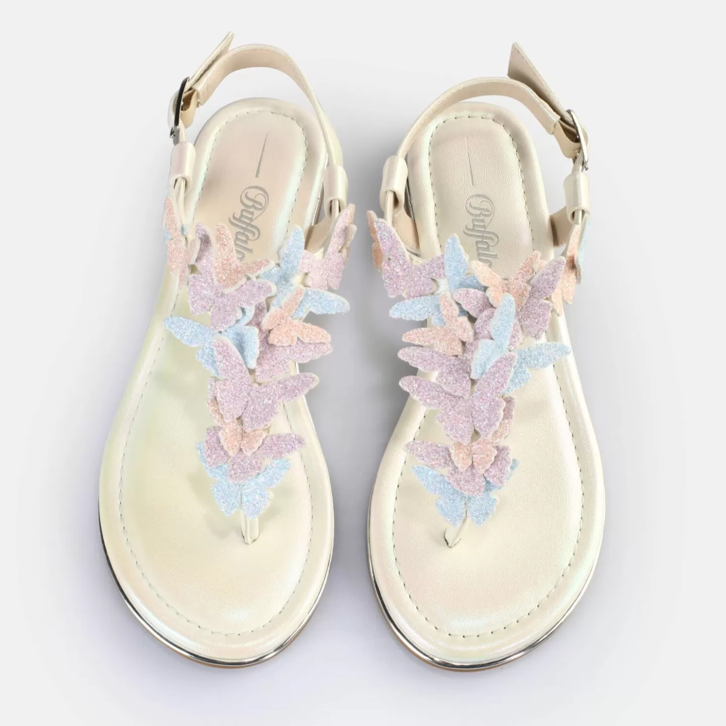 BUFFALO Capri Butterfly Sandals Vegan Pastel Multi Outlet