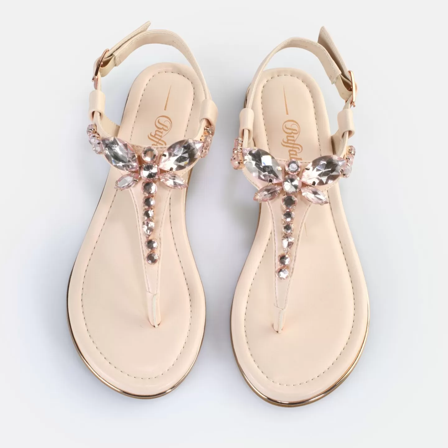 BUFFALO Capri Dragonfly Sandals Vegan Cream Cheap