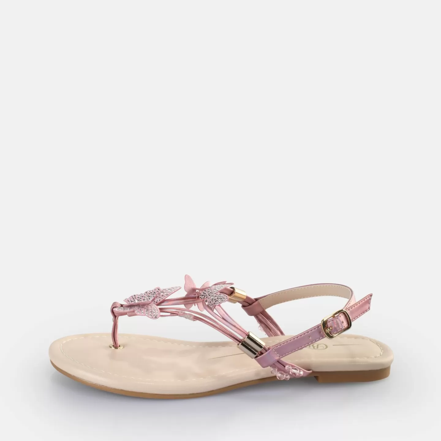 BUFFALO Capri Sparkling Butterfly Sandals Vegan Pink Fashion