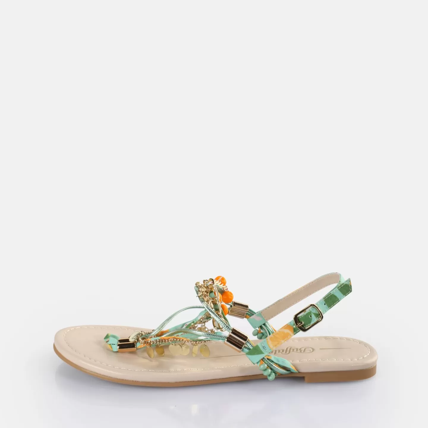 BUFFALO Capri Vacay Sandals Vegan Green Clearance