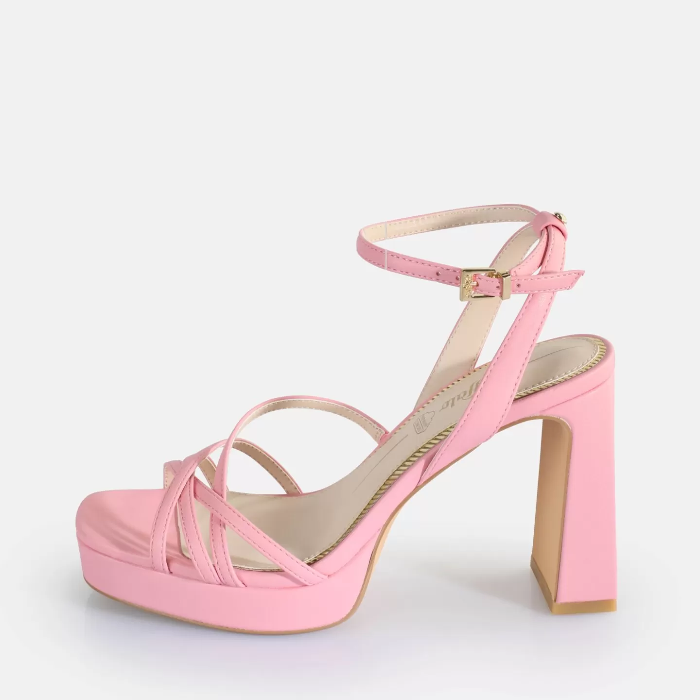 BUFFALO Cherry Cage Heeled Sandals Vegan Pink Best