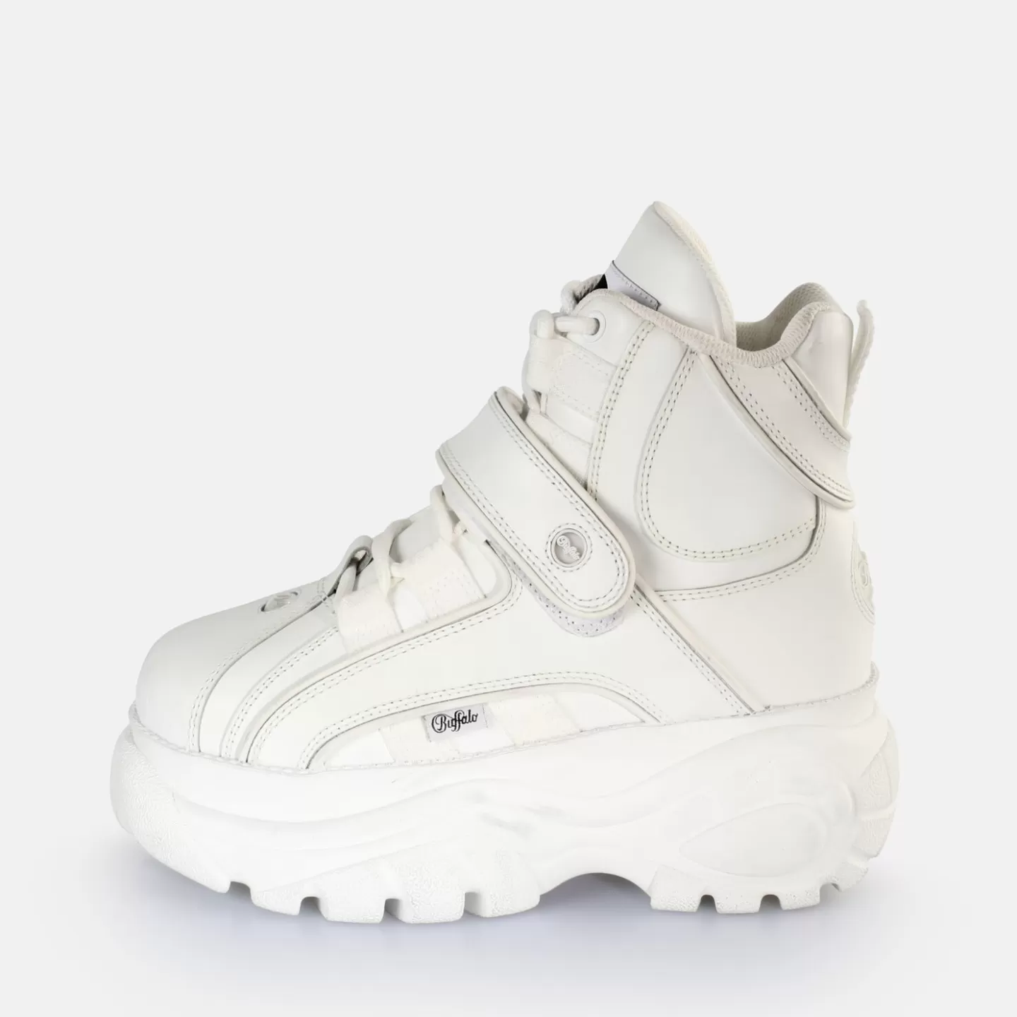 BUFFALO Classic Sneaker High Leather White New