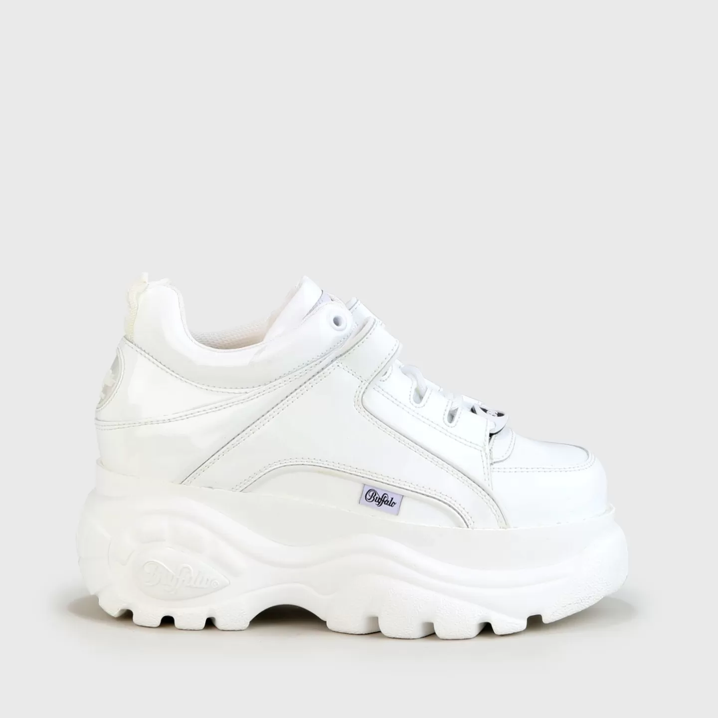 BUFFALO Classic Sneaker Low Patent Leather White Store