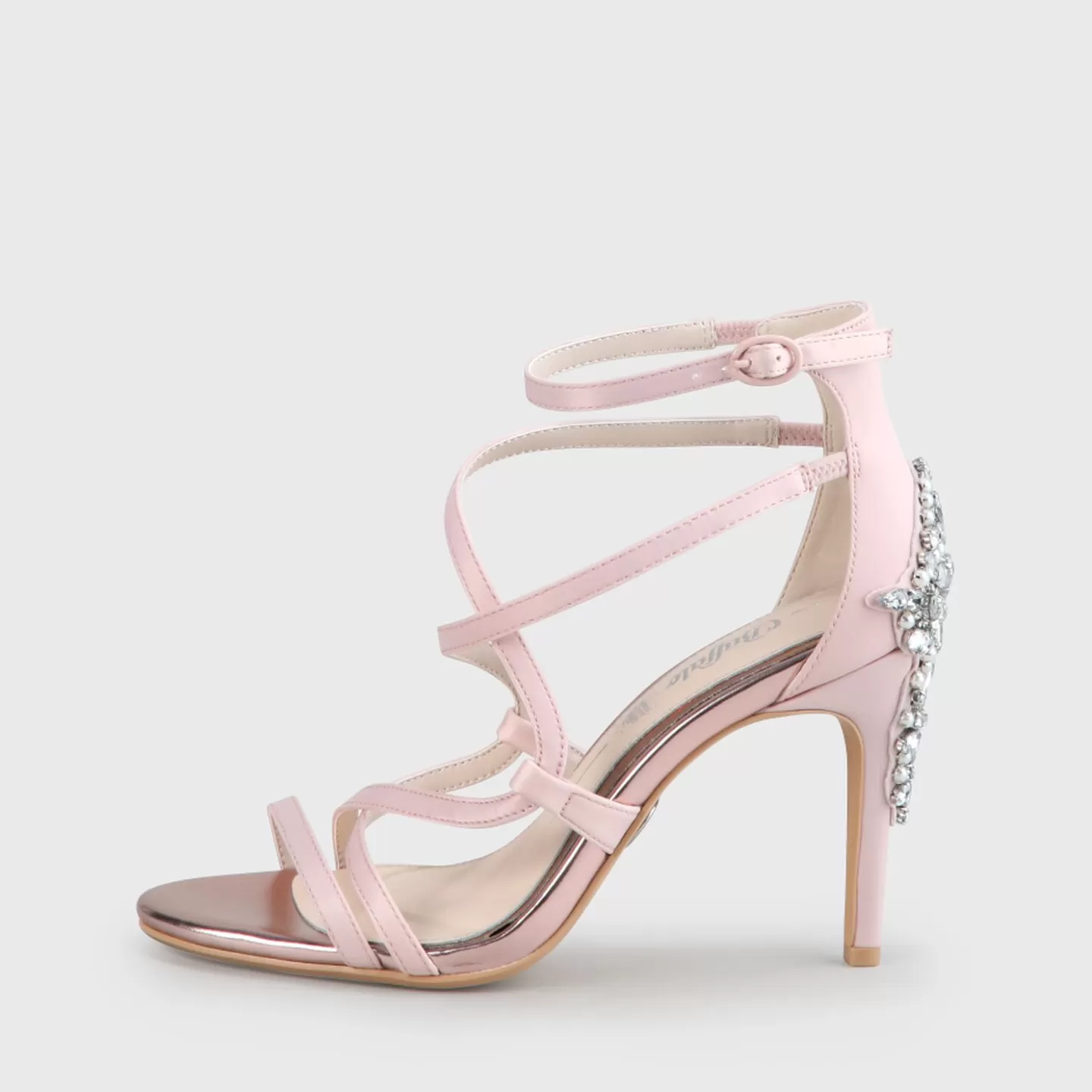 BUFFALO Claudia Ankle-Strap Sandal Pink Discount