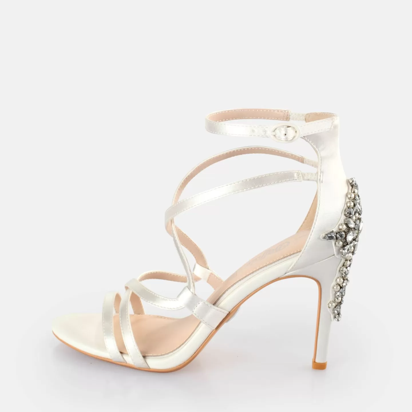 BUFFALO Claudia Ankle-Strap Sandal Ivory Flash Sale