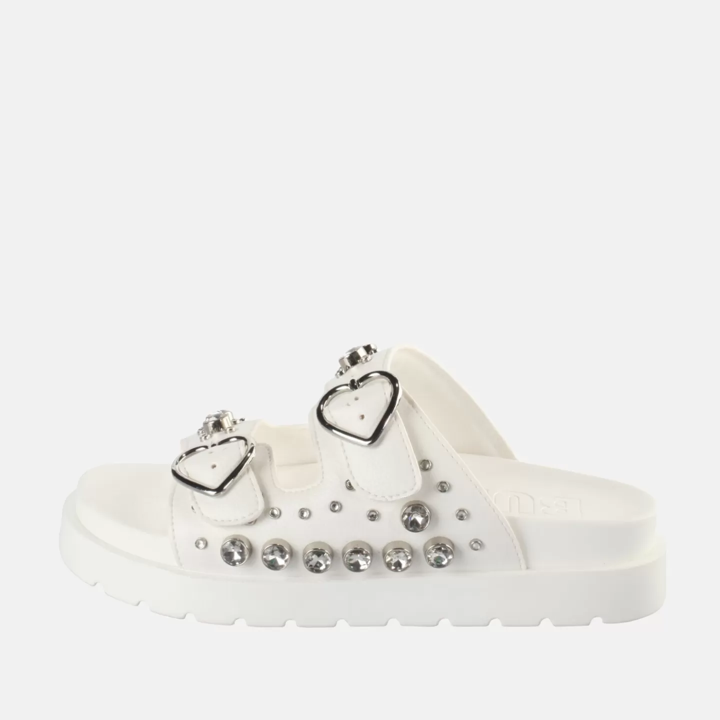 BUFFALO Eve Heart Platform Slide Vegan Off White Cheap