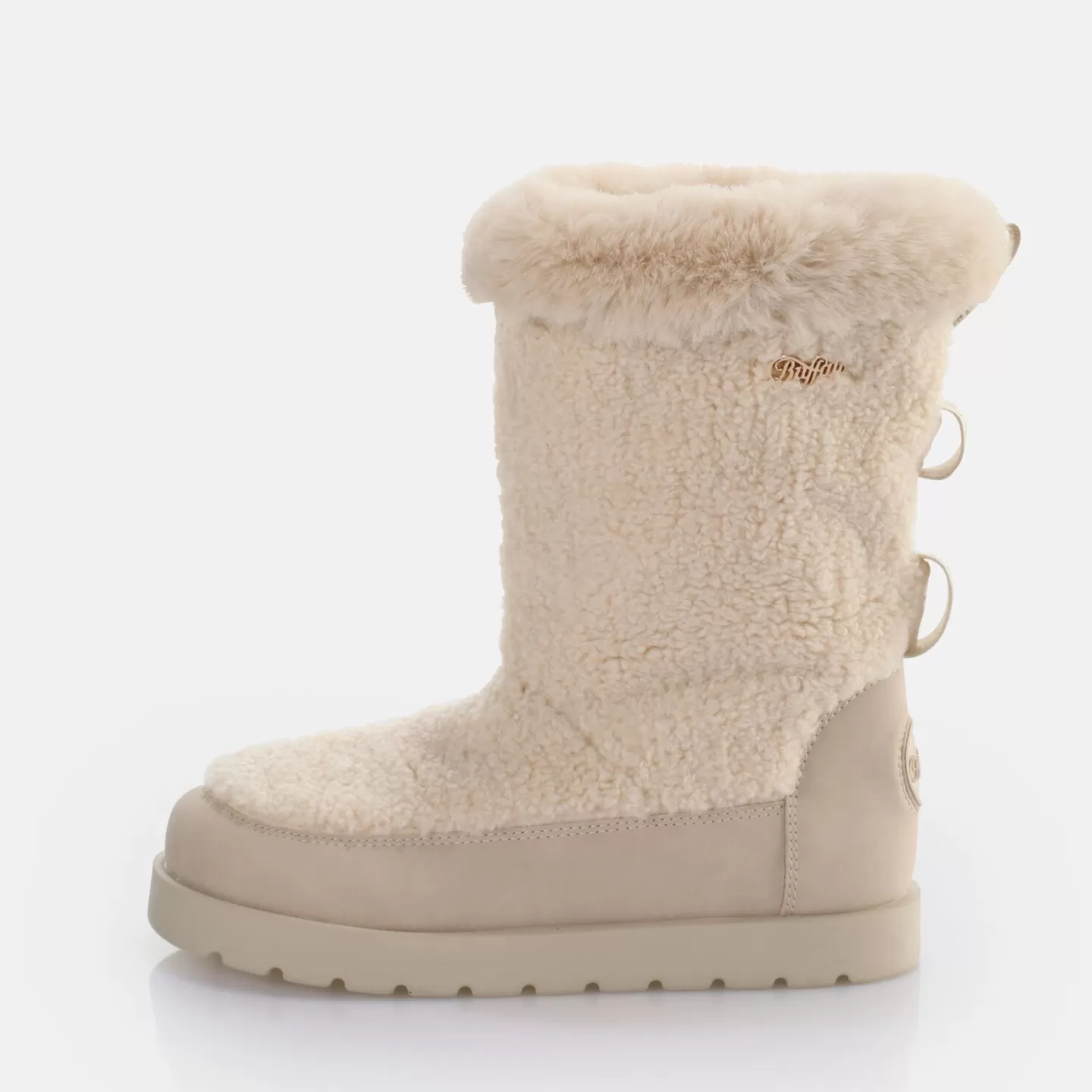 BUFFALO Eve Pull-On Boot Vegan Cream Cheap