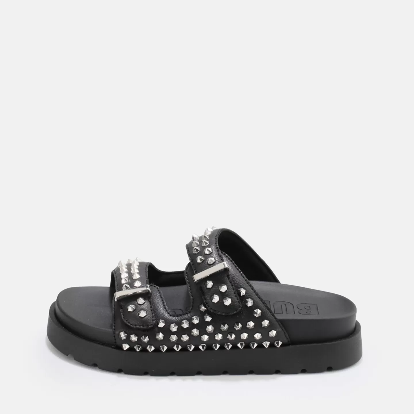 BUFFALO Eve Stud Platform Sandals Vegan Black Cheap