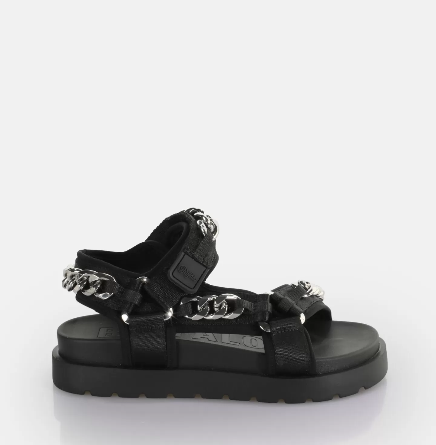 BUFFALO Eve Track C Platform Slide Vegan Black Best Sale