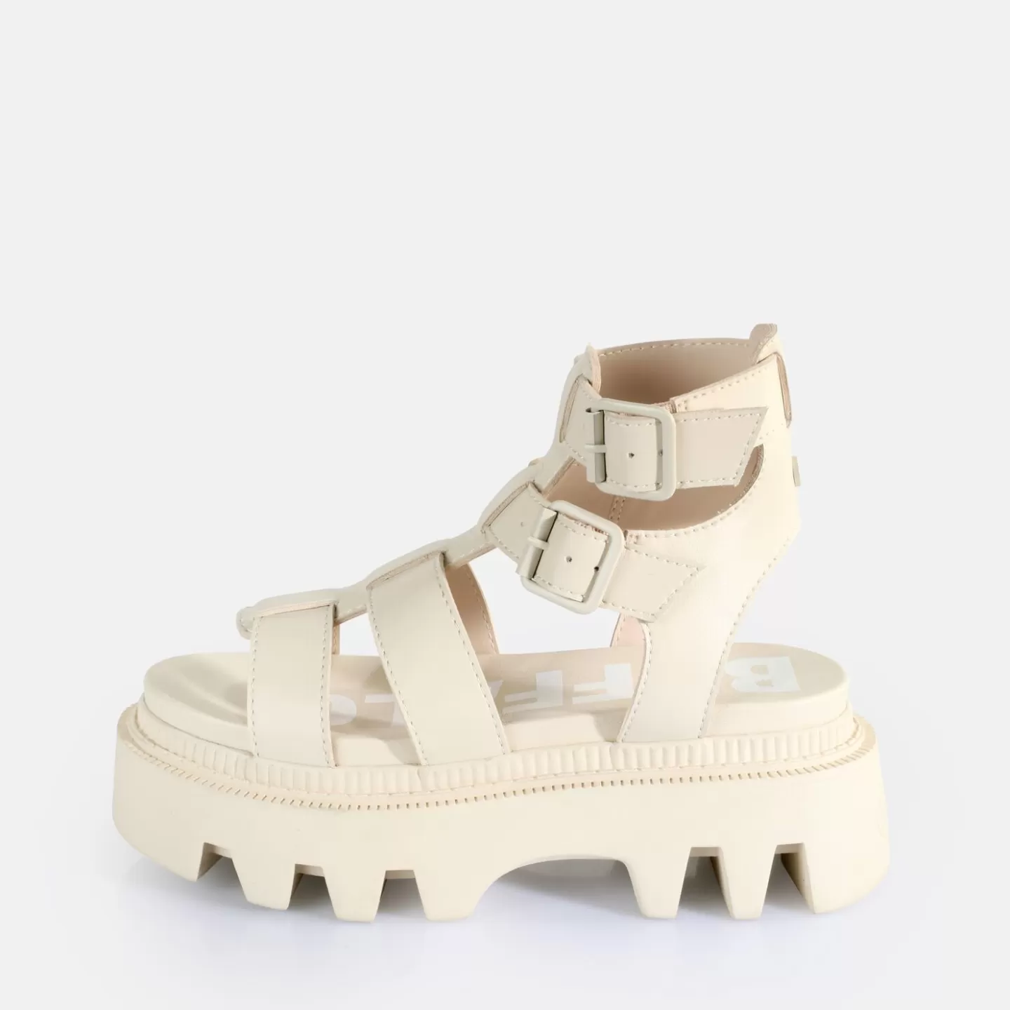 BUFFALO Flora Fisher Platform Sandals Vegan Cream Cheap