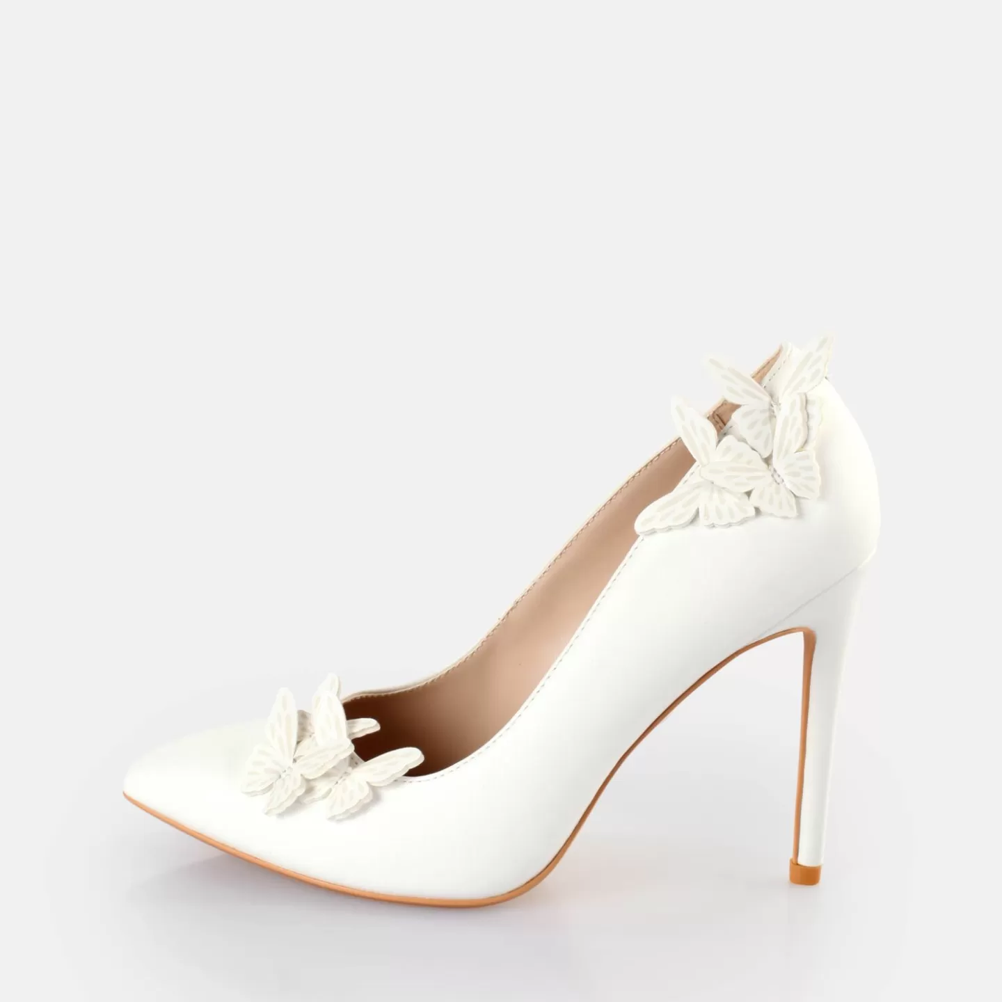 BUFFALO Janet Butterfly Heeled Sandals White Store