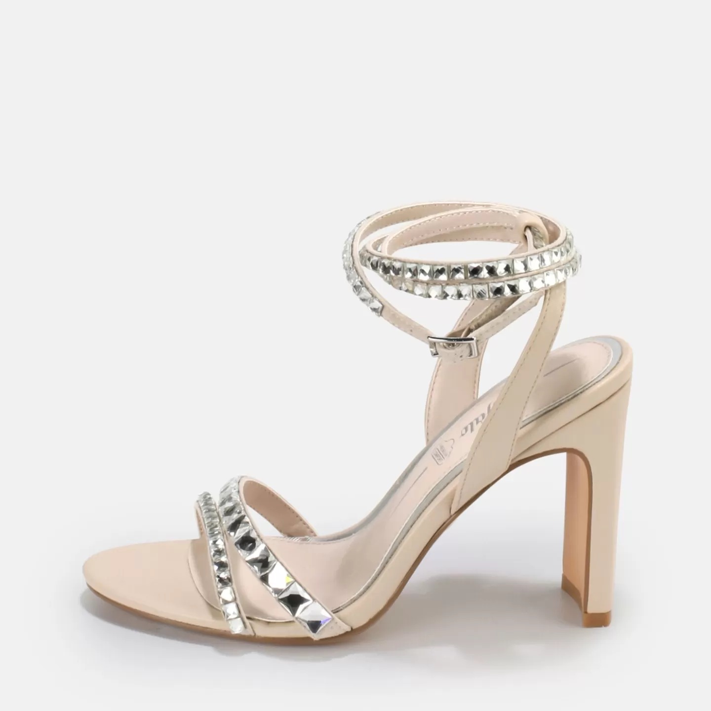 BUFFALO Jean Glam High-Heeled Sandal Vegan Off White Best Sale