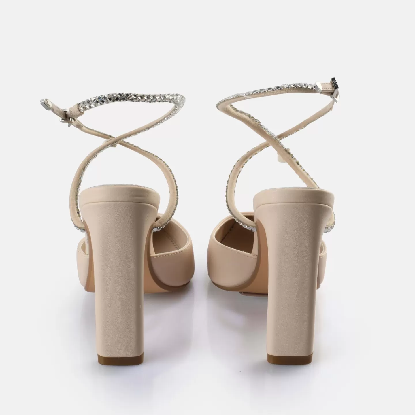 BUFFALO Jolie Queen Heeled Sandals Vegan Cream Cheap