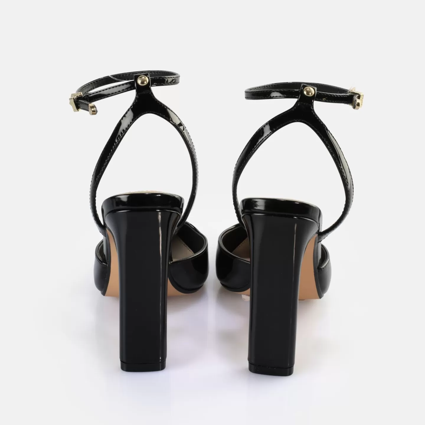 BUFFALO Jolie Vamp Heeled Sandals Vegan Black Best