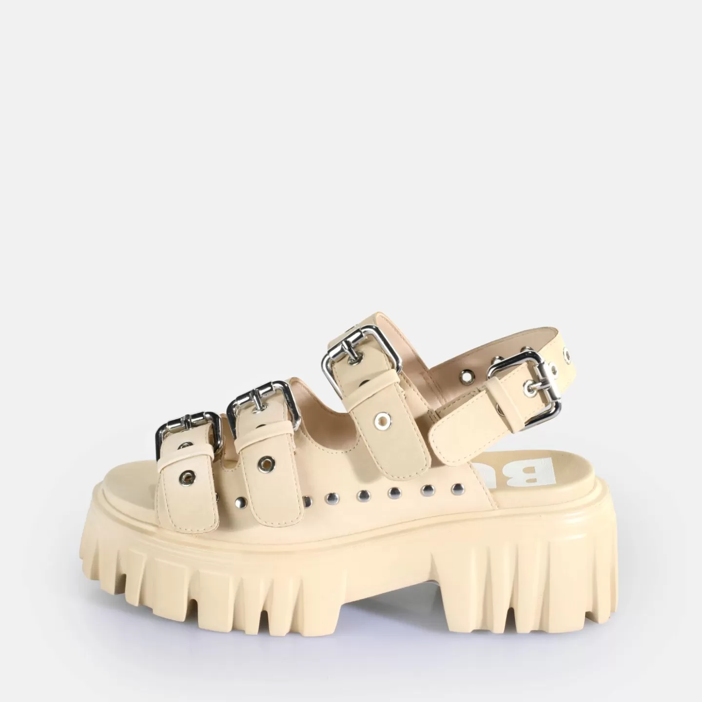 BUFFALO Lion Hard Platform Sandals Vegan Cream Best