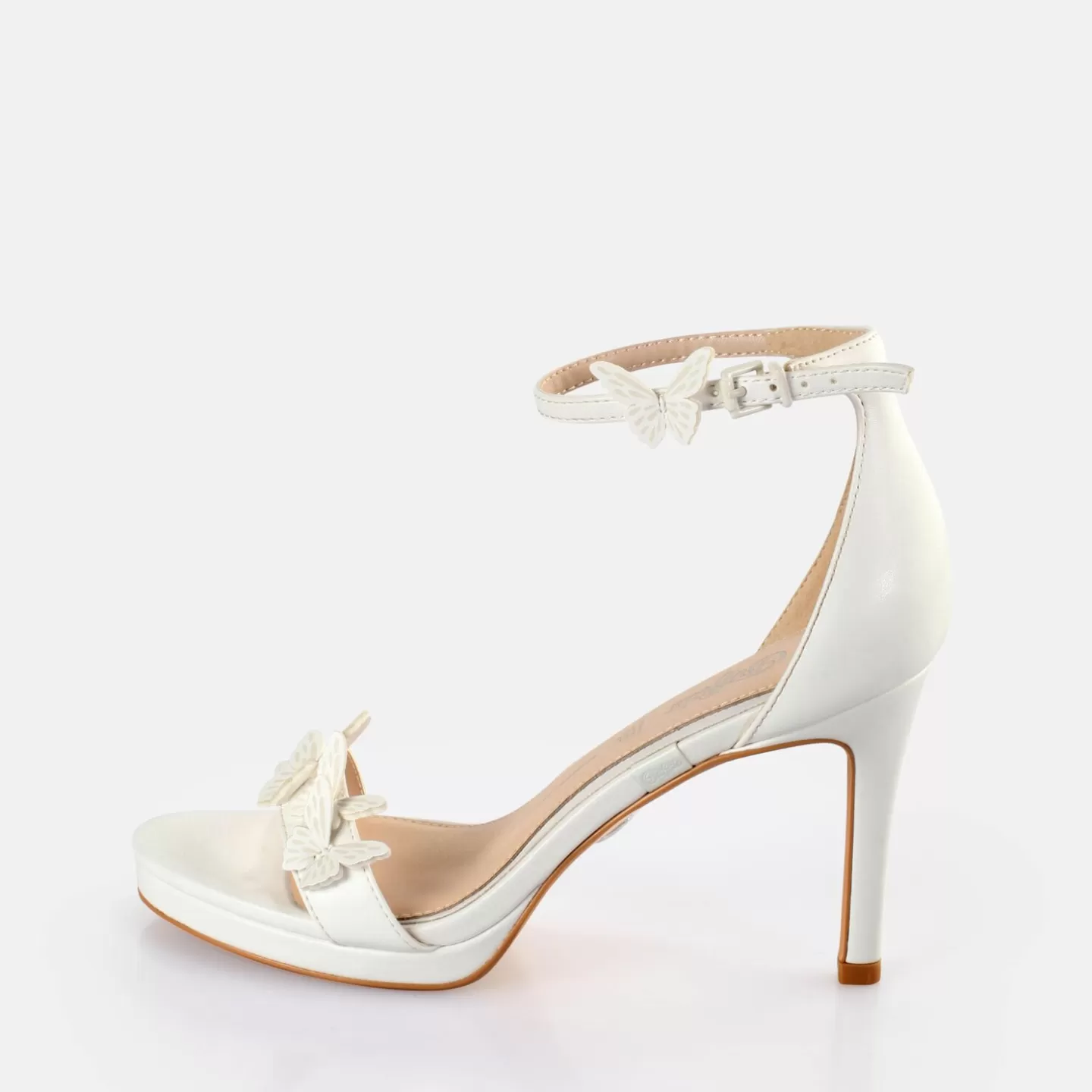 BUFFALO Mary Butterfly Heeled Sandals White Best