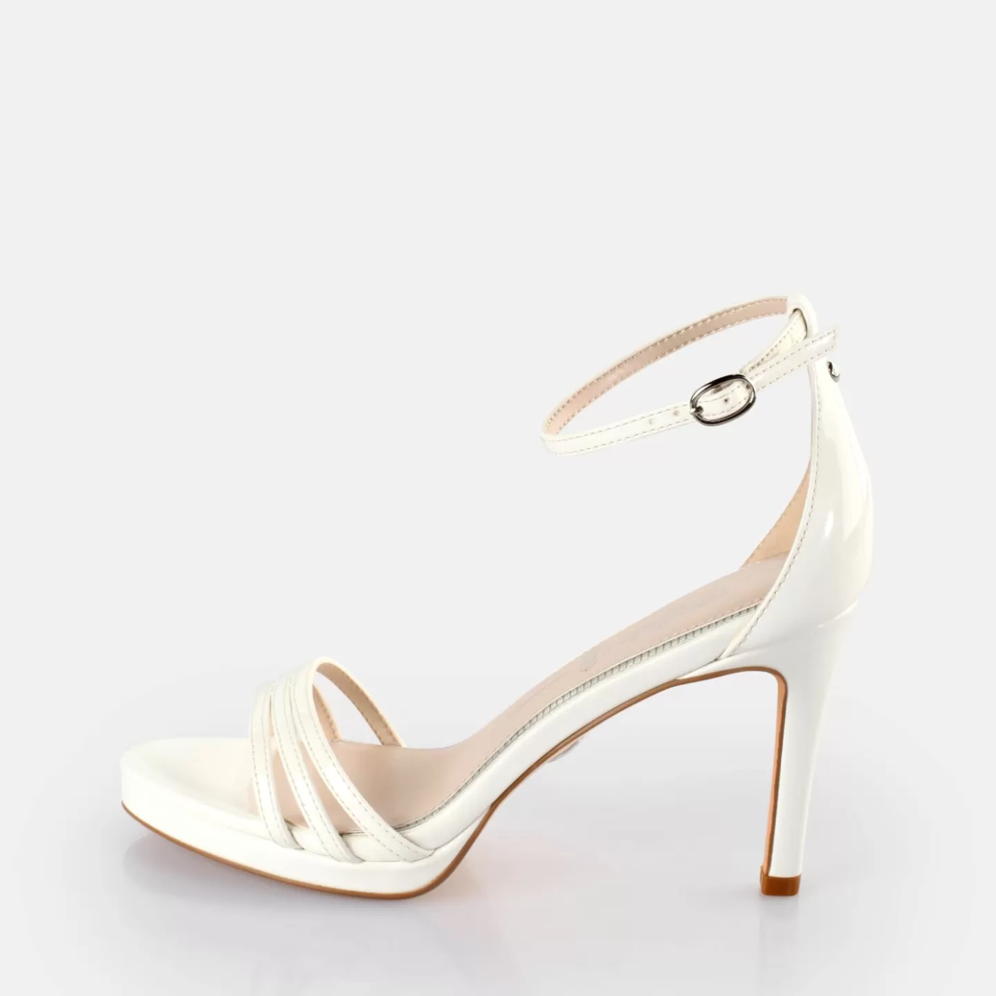 BUFFALO Melissa 2 Heeled Sandals Vegan White New