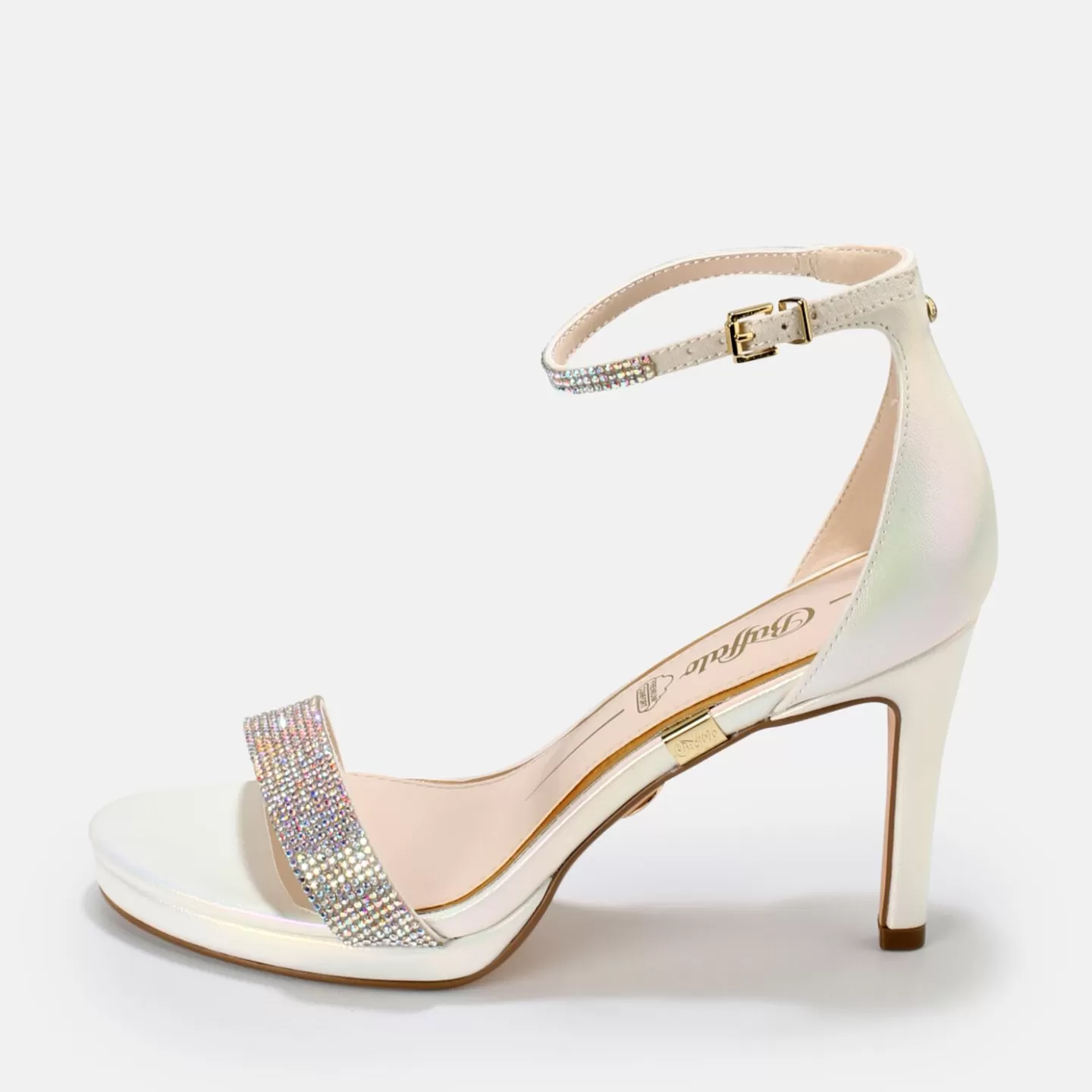 BUFFALO Monroe High-Heeled Sandal Vegan White Cheap