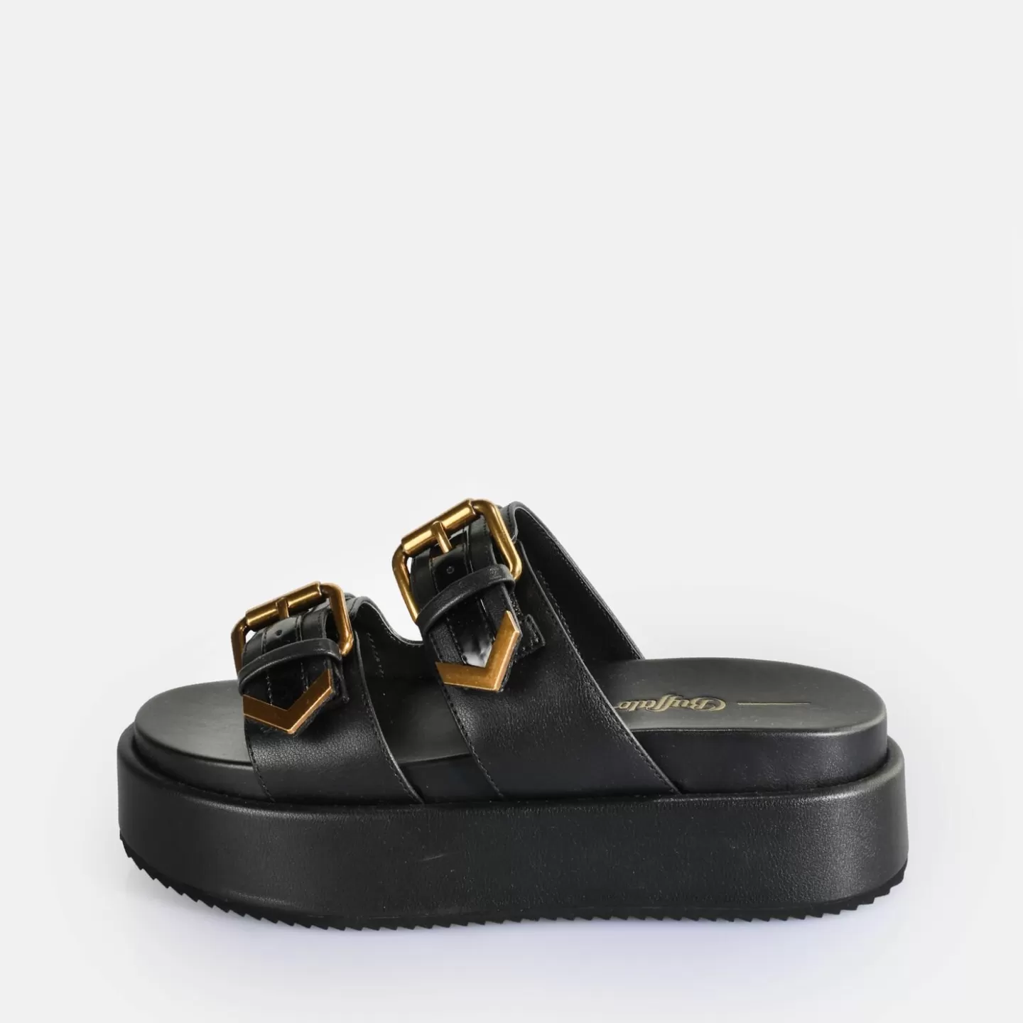 BUFFALO Noa Ari Platform Sandals Vegan Black Cheap