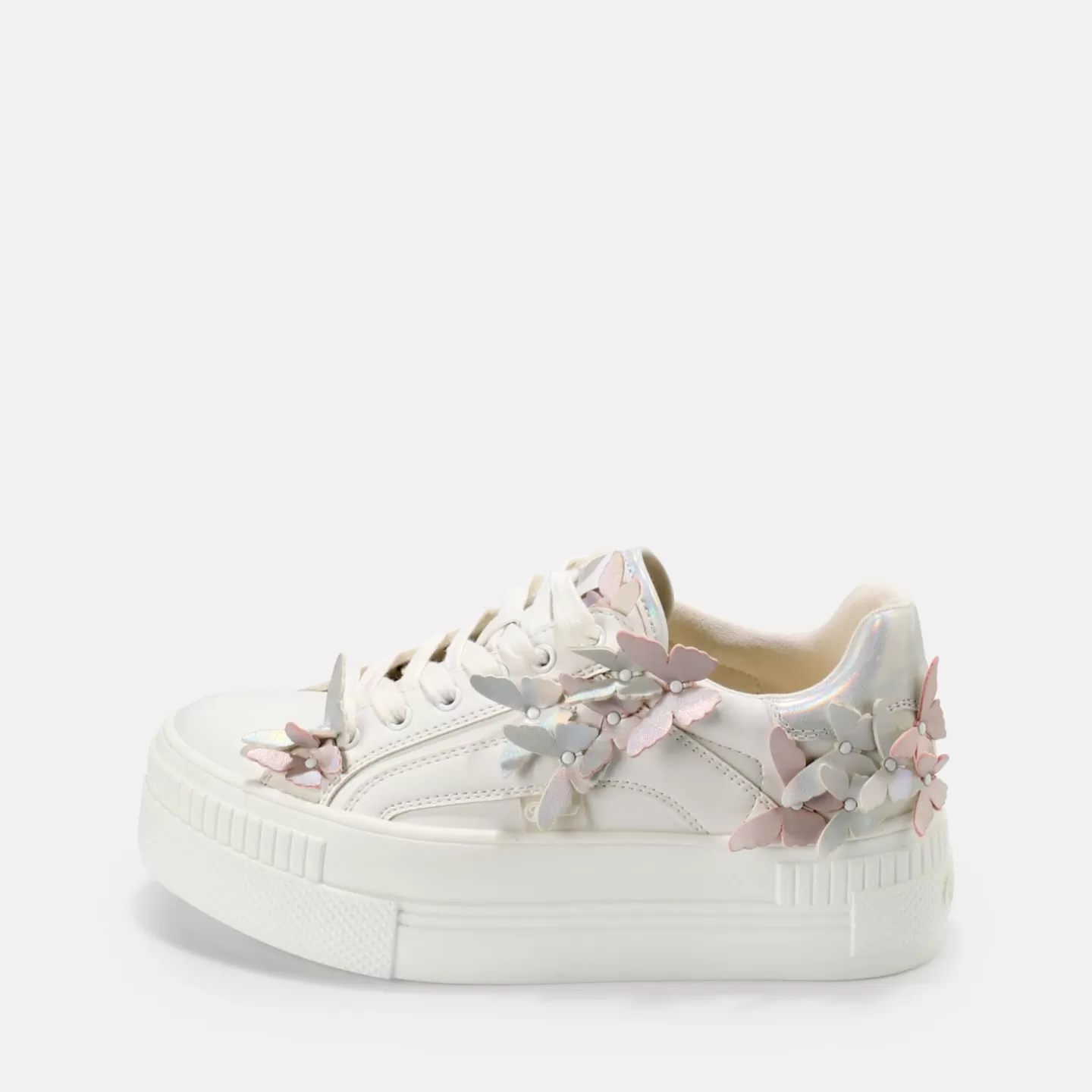 BUFFALO Paired Butterflies Sneaker Low Vegan Weis/Rosa Online