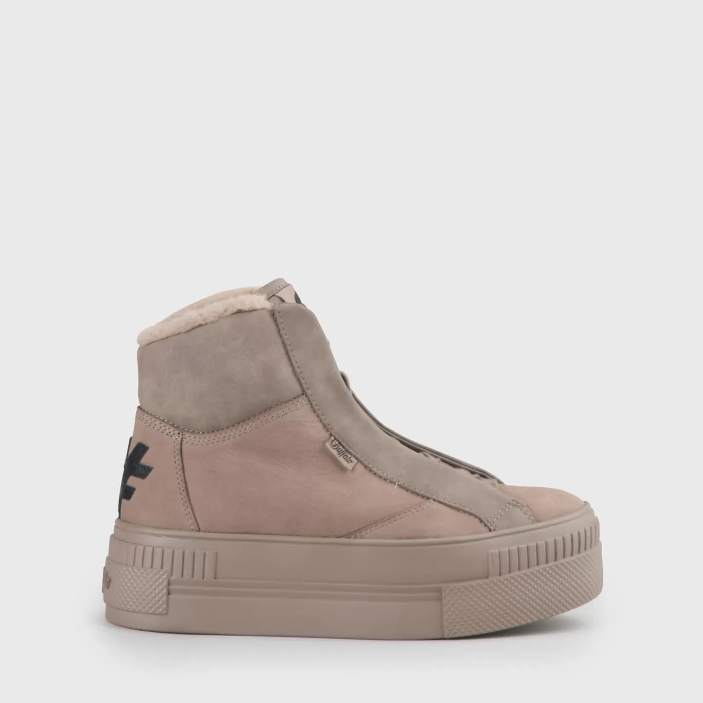 BUFFALO Paired Pl Sneaker Nubuck Leather Taupe Clearance