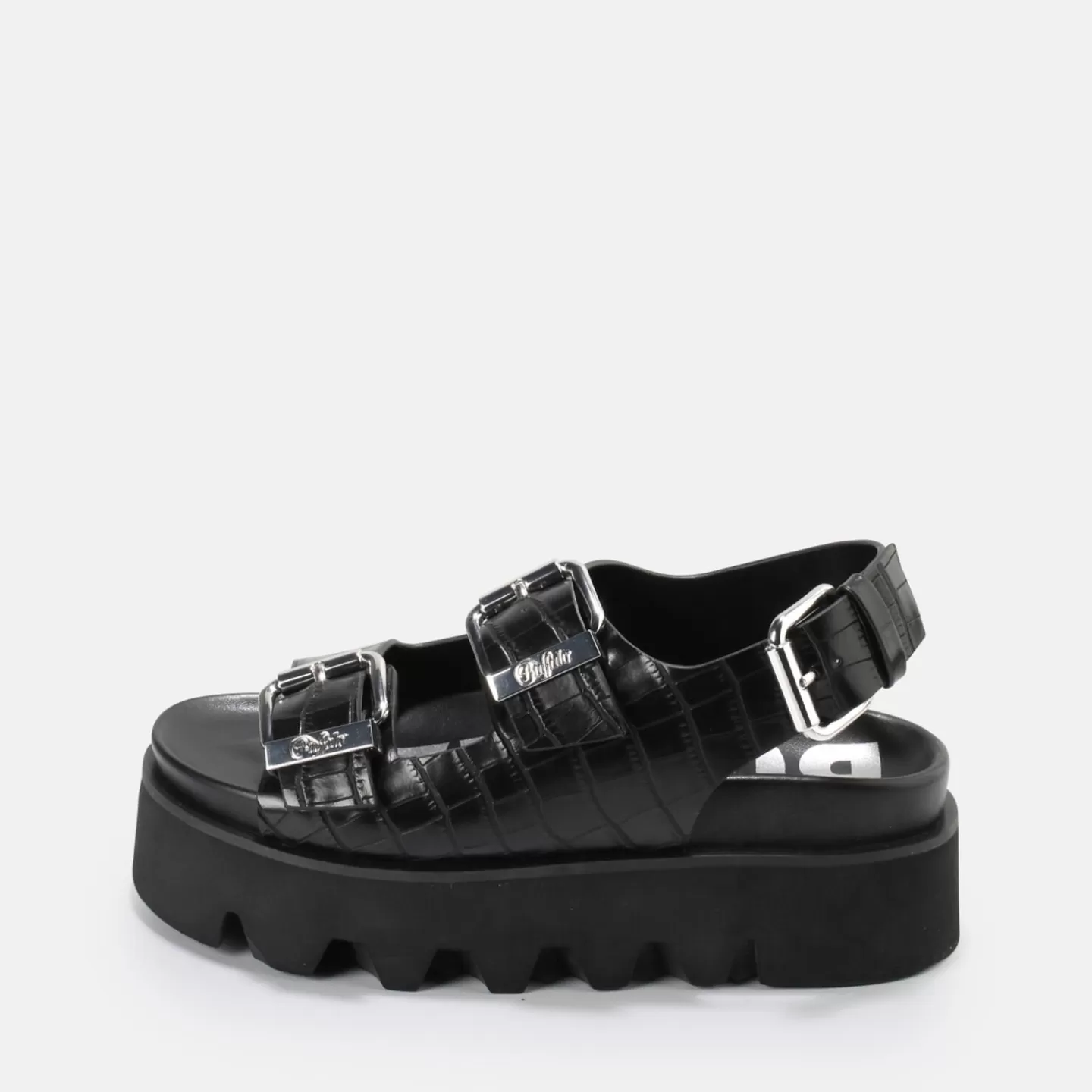 BUFFALO Perry On Platform Sandals Vegan Black Shop