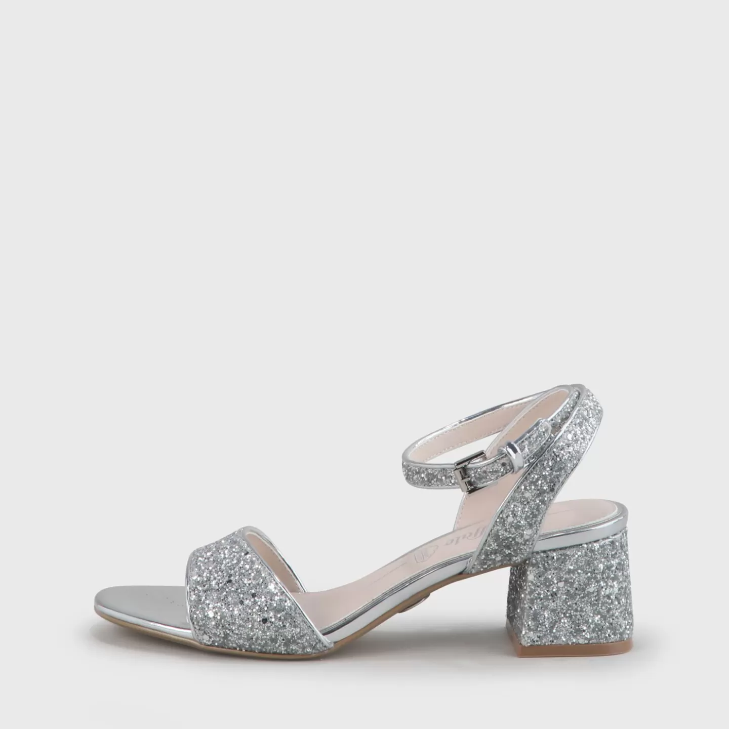 BUFFALO Rainelle Ankle-Strap Sandals Vegan Silver Discount