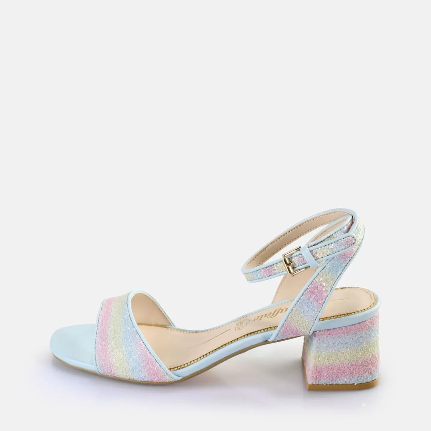 BUFFALO Rainelle Heeled Sandals Vegan Pastel Multi Clearance