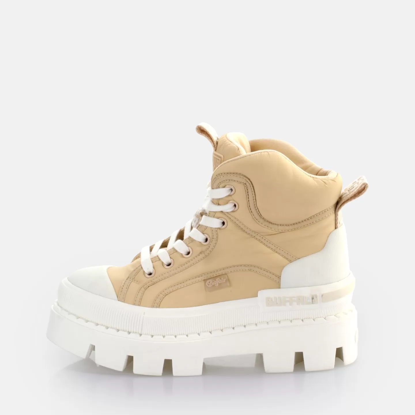 BUFFALO Raven Laceup Mid Sneaker High Vegan Cream Best Sale