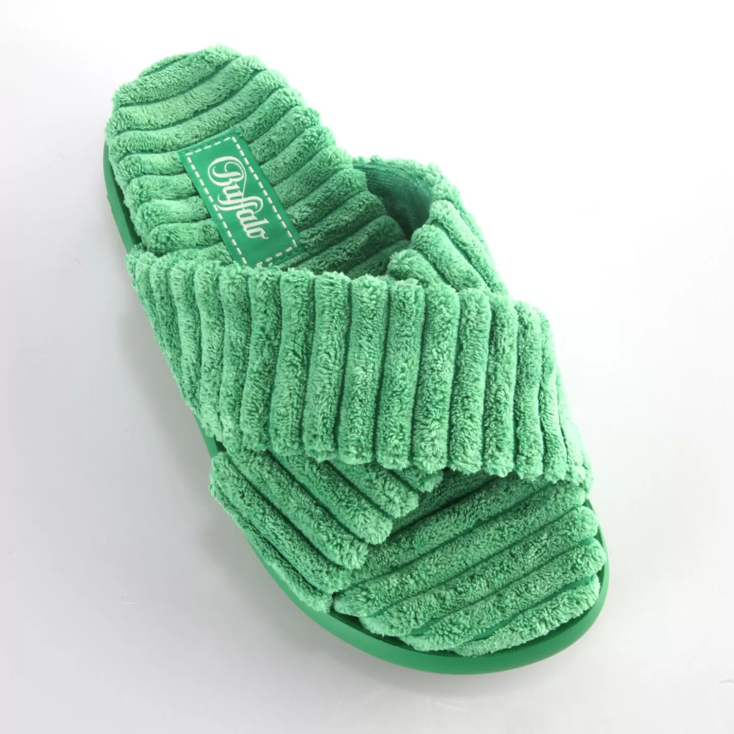 BUFFALO Rey Cross Platform Slide Vegan Green Cheap