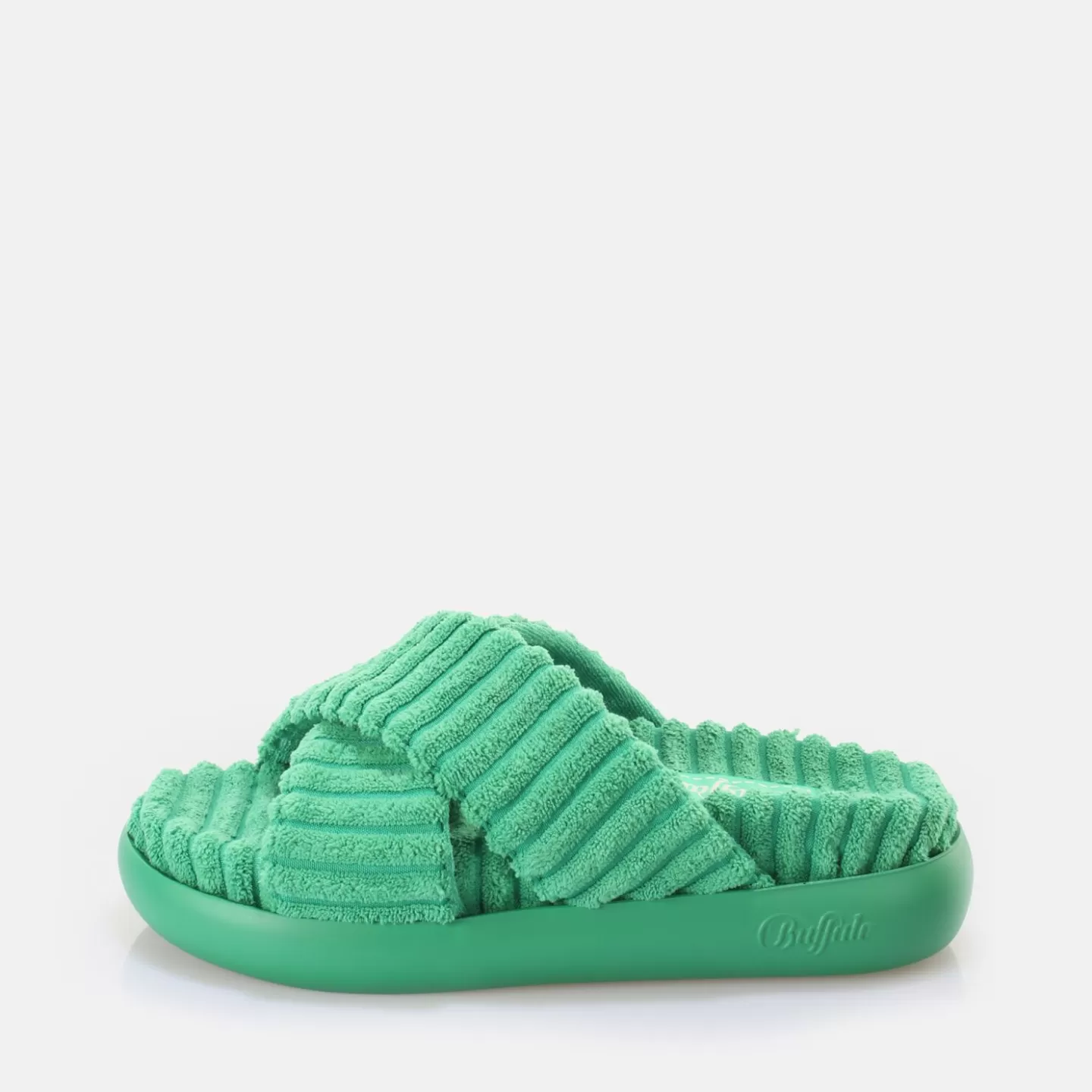 BUFFALO Rey Cross Platform Slide Vegan Green Cheap