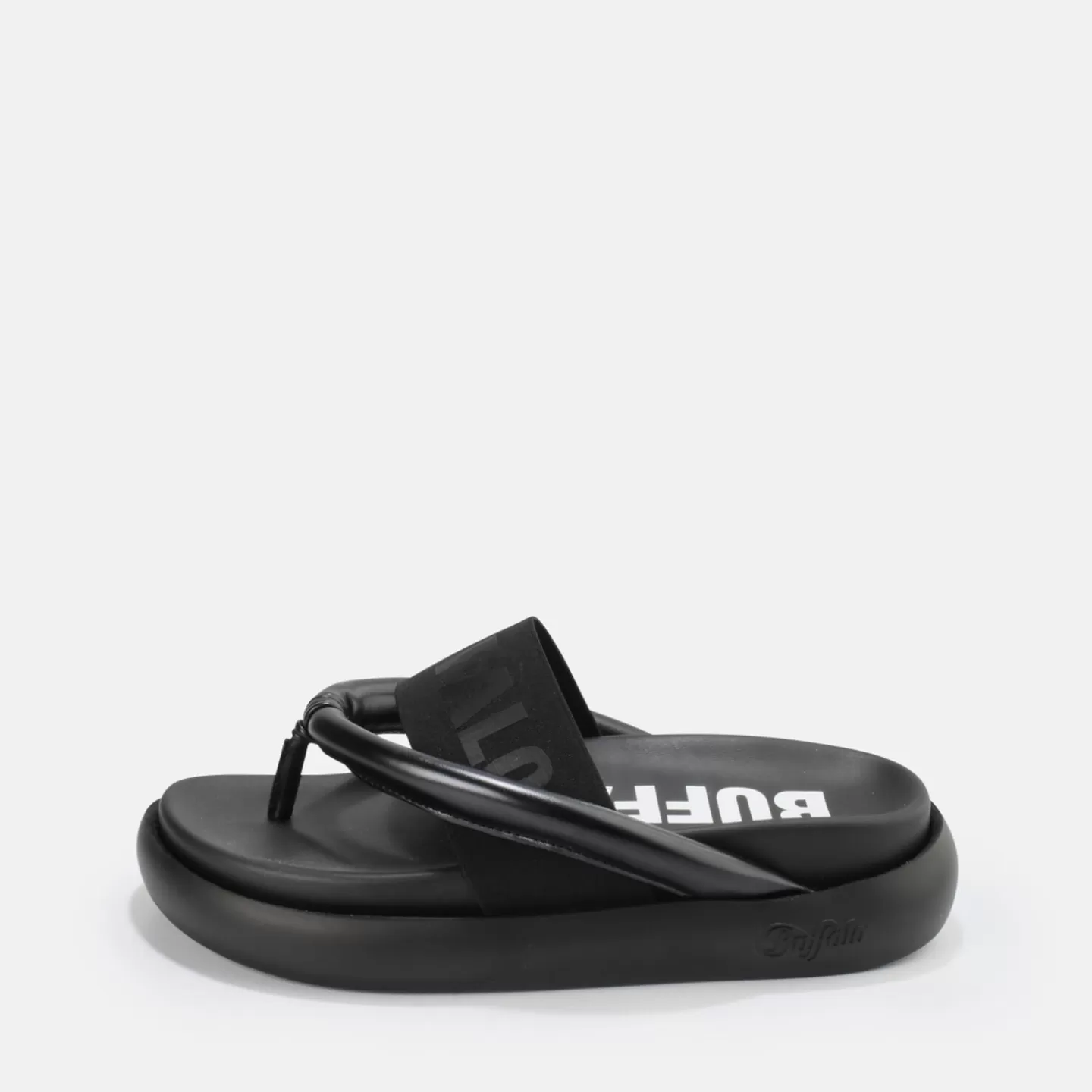 BUFFALO Rey Flip Platform Sandals Vegan Black Outlet