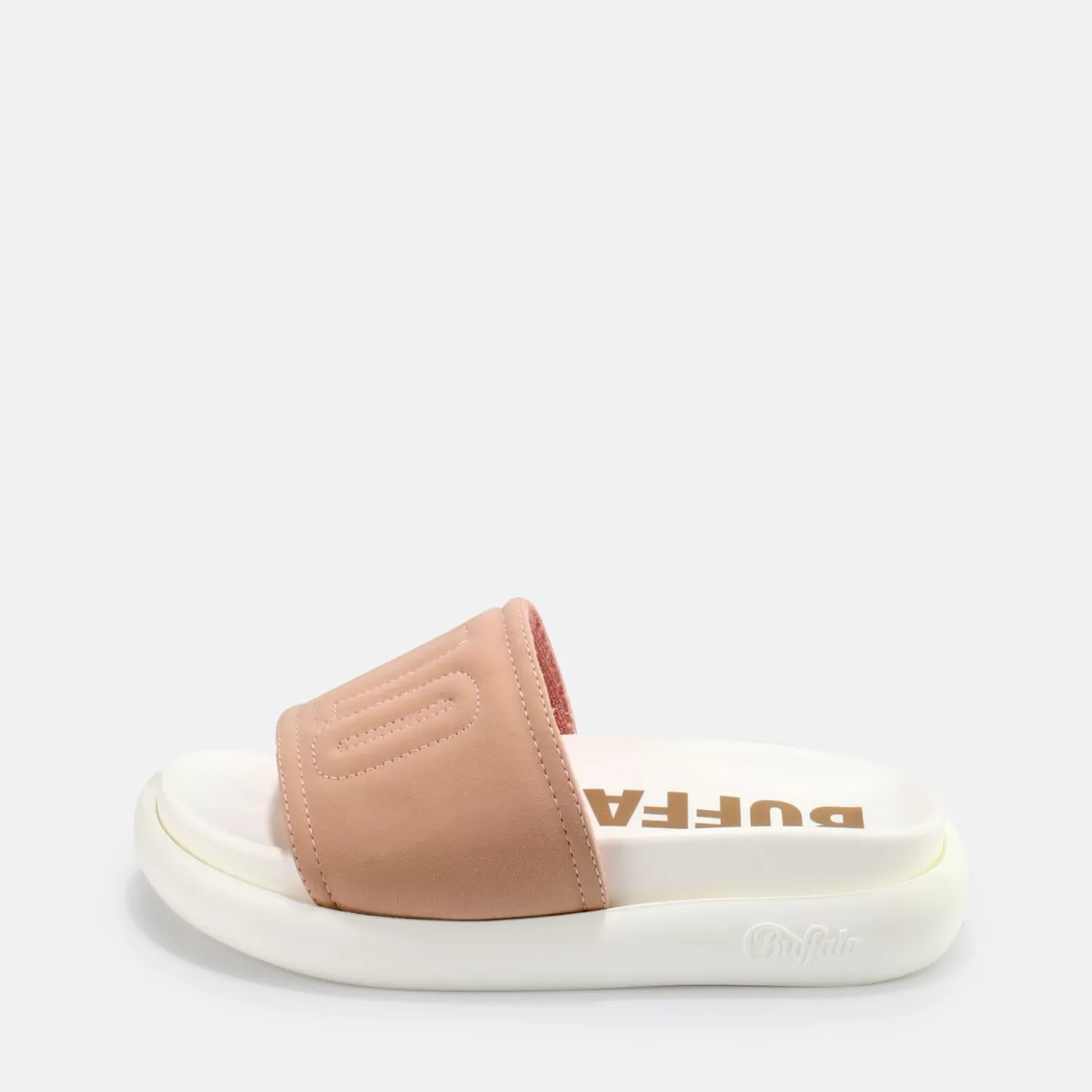 BUFFALO Rey Platform Sandal Vegan Nubuck Rose Hot