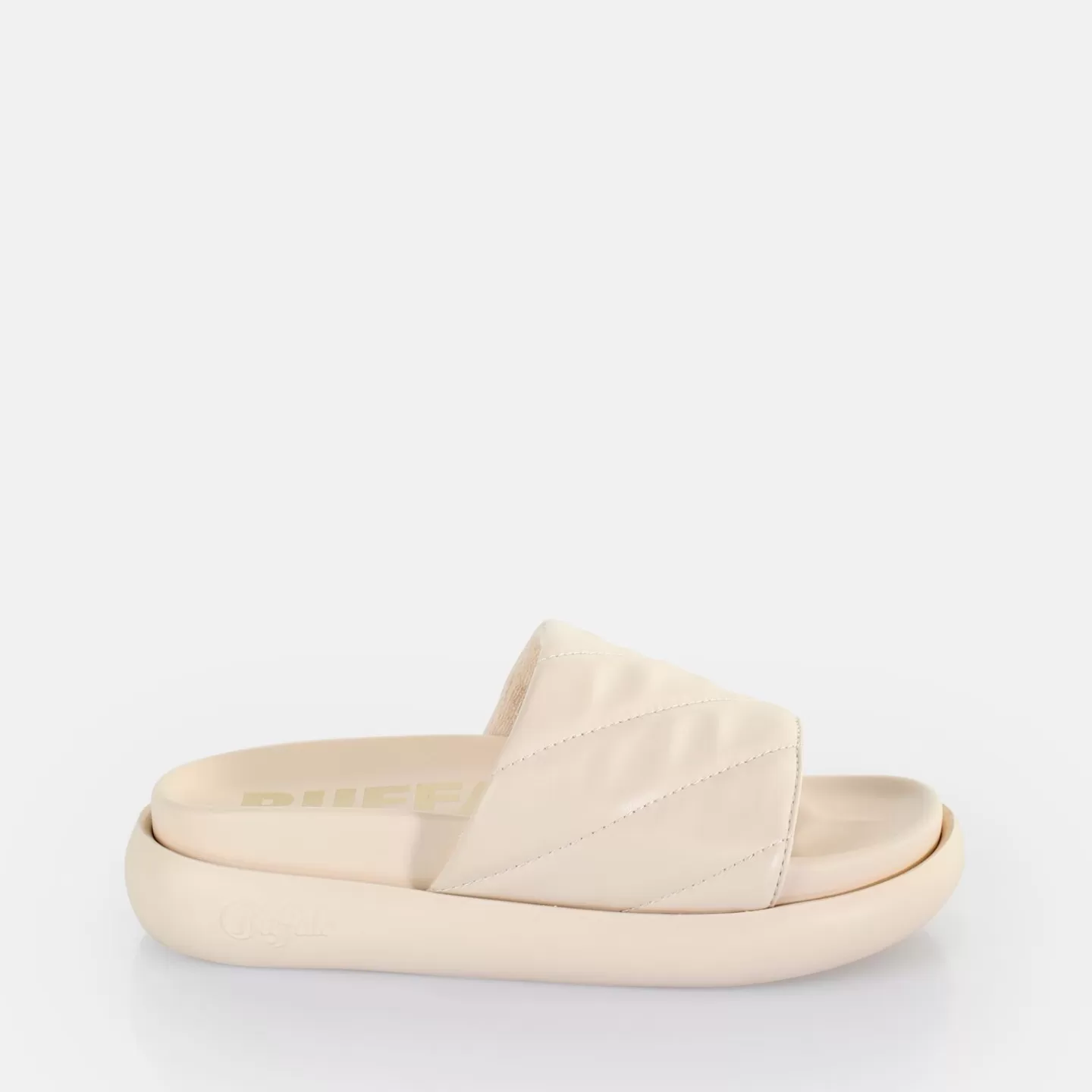 BUFFALO Rey Quilt 2 Platform Slide Vegan Cream Clearance