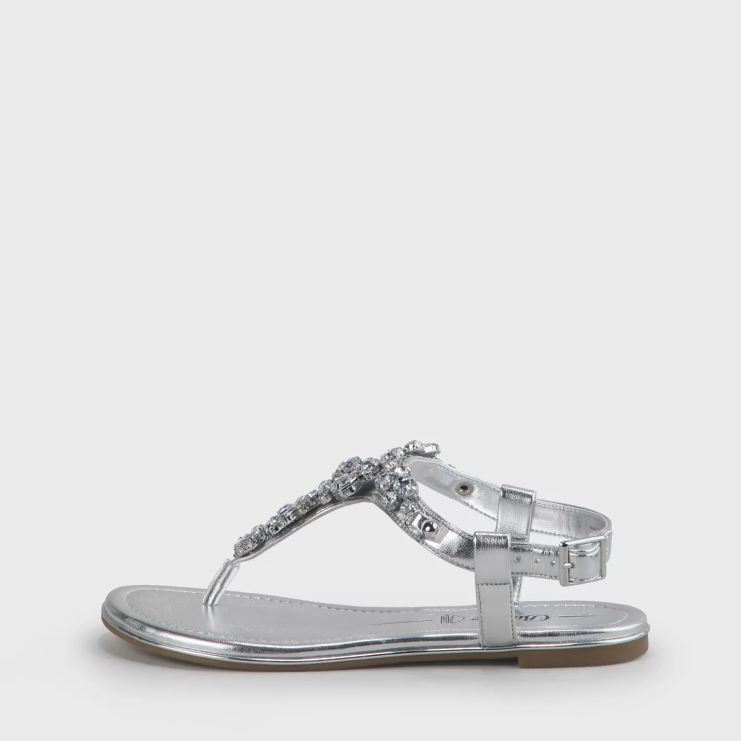 BUFFALO Rhonda Vegan Sandals Silver Discount