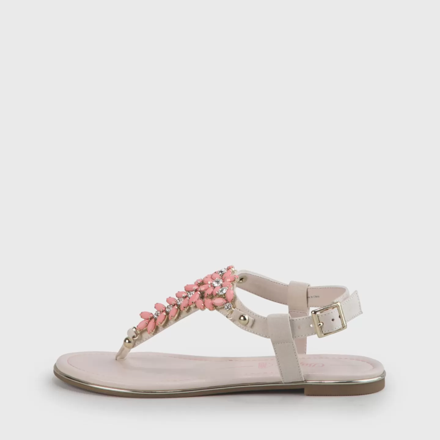 BUFFALO Rosalie Vegan Flat Sandals Suede Look Beige Online