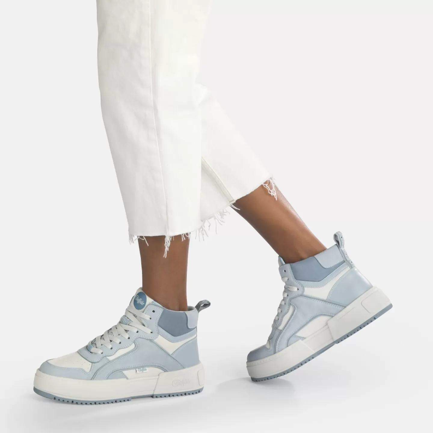 BUFFALO Rse Mid High-Top Trainers Vegan Blue Flash Sale