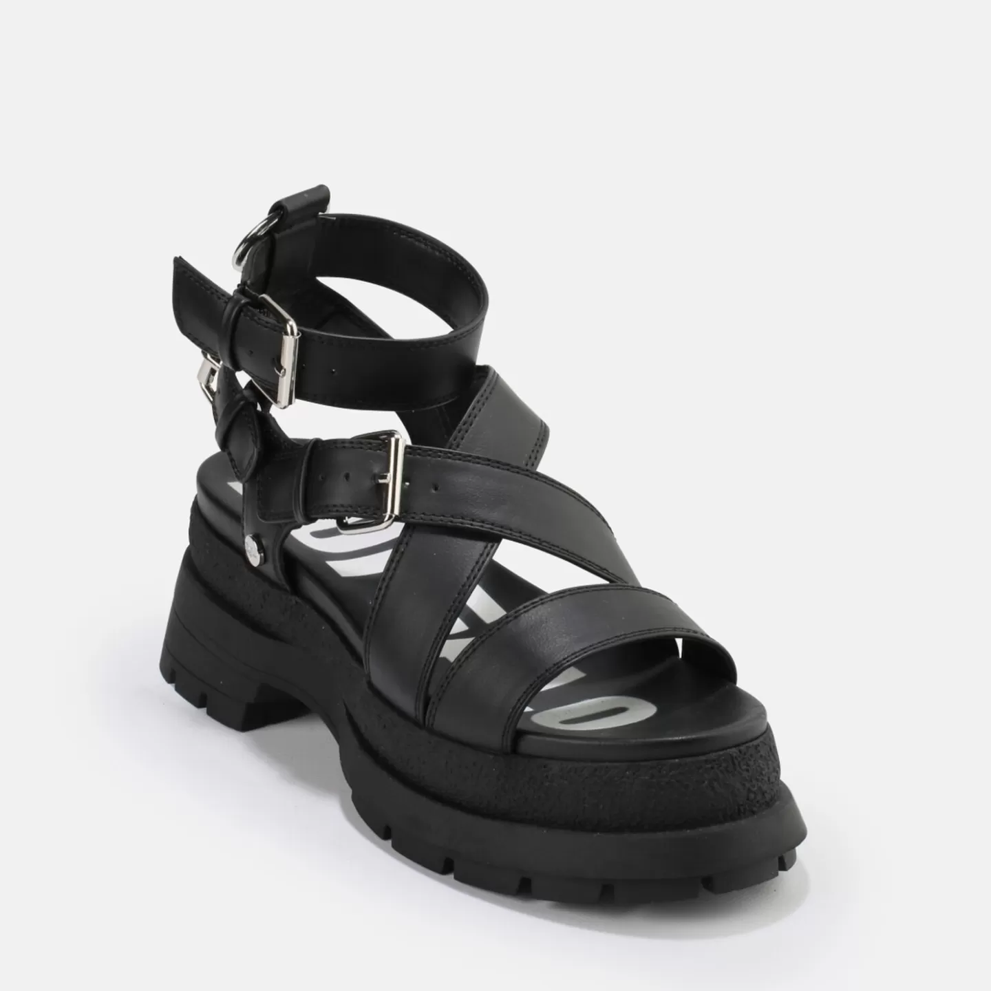 BUFFALO Rude Up Platform Sandal Vegan Black Fashion