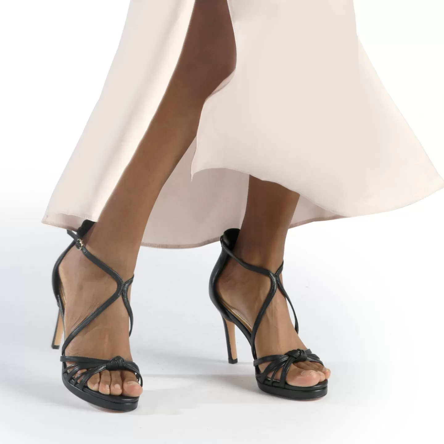 BUFFALO Serena Bow Heeled Sandals Vegan Black Online